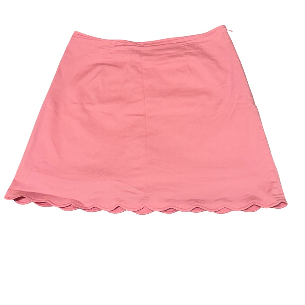 Vintage Harolds Pink Mini Skort Scalloped Hem Y2K Preppy 90s Cotton Size 10